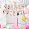 thumbnail image 7 of NOGIS 1st Birthday Photo Banner for Baby from Newborn to 12 Months, First Birthday Decorations, Pre-Strung One Year Old Birthday Photo Banner with Frame, Monthly Milestones Garland (Rose Gold), 7 of 7