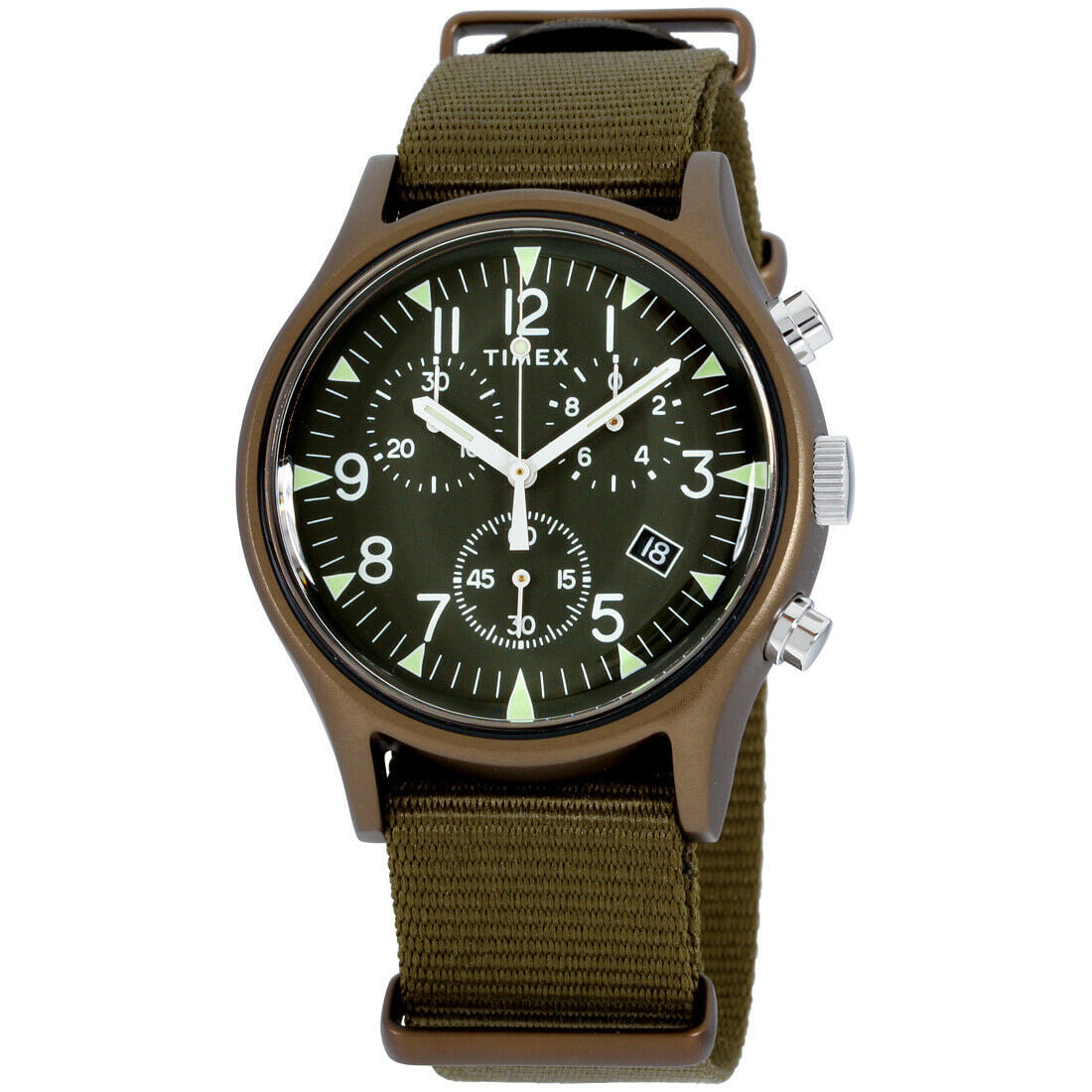 Timex - Timex MK1 Quartz Movement Green Dial Unisex Watch TW2R67800 ...