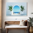 thumbnail image 3 of Elephant Stock Santorini Lounge Wall Art - Horizontal Canvas Wall Art - Living Room Wall Decor - Architecture Canvas - Blue And Green Decor - 51" x 34", 3 of 8