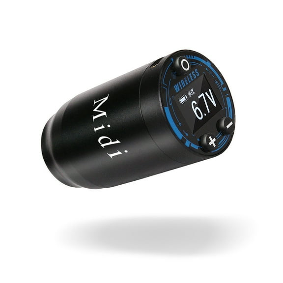 TOPA Tättoo B3  Wireless Tättoo Battery Power Supply for Tättoo Pen Machine, Cordless RCA Jack by Mastlabs Lightweight Small Digital Display (Black)