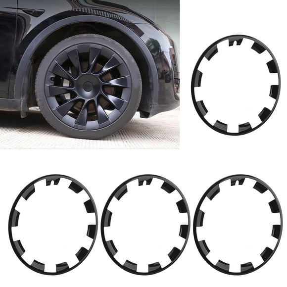 Car Wheel Rim Protectors for Telsa Model Y, 20in Wheel Hubs, 4Pcs Rim Hubcaps Cover Guard, Wheel Hub Ring Replacement, Wheel Protecting Ring Decor Strip