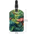 thumbnail image 6 of Square 2Pack PU Leather Tropical Plants Cruise Luggage Tag with Privacy Cover and Name ID Tag for Travel Handbags Backpacks Luggage Tags, 6 of 6
