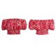 thumbnail image 2 of Women's Off Shoulder Short Sleeve Shirt Floral Print Blouse Frill Trim Crop Top rose Red XL, 2 of 4