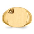 thumbnail image 4 of 14K Yellow Gold Ring Band Signet 4 to 14.6 mm (tapered), Size 7, 4 of 5