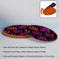 thumbnail image 4 of Paw Print 6PCS Round Microfiber Leather Coasters – Set of 6 Drink Coasters, 11x11 cm/4.3x4.3 in, Absorbent Coaster for Home and Kitchen, 4 of 6