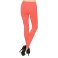 thumbnail image 3 of Vivian's Fashions Long Leggings - Cotton, Junior Size (Coral, Large), 3 of 3