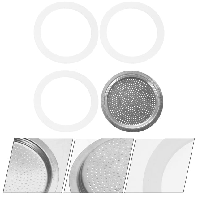 LOLIPPYY 1Jgo De Silicona Para Cafetera Con Acero Inoxidable Para