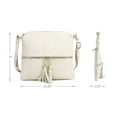 thumbnail image 7 of Deluxity Lightweight Medium Lady Crossbody Bag with Tassel-Beige, 7 of 7