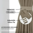 thumbnail image 4 of Deconovo French Door Curtains, Room Darkening & Thermal Insulated, 25x40 in, Khaki, 1 Panel, 4 of 6
