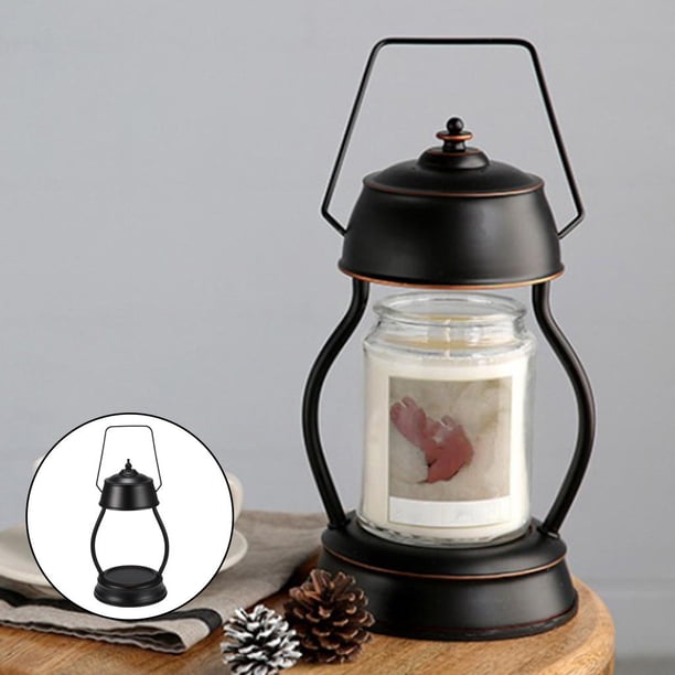 Lámpara de cera para derretir velas, lámpara de atenuación, decoración de de noche, luz nocturna para el hogar, dormitorio, SPA Negro Soledad Lámpara de vela más cálida