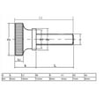 thumbnail image 3 of Unique Bargains M4x8mm Flat Knurled Head Fully Threaded Thumb Screws Bolts Fastener 10pcs, 3 of 3