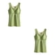 thumbnail image 1 of Minnieouse Ropa interior térmica femenina engrosada alta elasticidad Casual fibra acrílica chaleco básico accesorio para el hogar Verde L 2piezas, 1 of 6