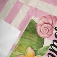thumbnail image 4 of Window Valance for Kitchen,Summer Coconut Flower Rod Pocket Curtain Valances Short Curtains Drapes Panel,Vintage Pink Stripe Ocean Conch Window Treatment Topper for Living Room Bathroom Bedroom Home, 4 of 9