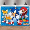 thumbnail image 3 of Fondo de Sonic para fiesta de cumpleaños de niños, decoración de dibujos animados de erizo, fondo para fotografía, pancarta, póster, utilería para estudio de baby shower, 3 of 5