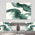 thumbnail image 1 of Designart - Gouache Vert sur Gris I - Art Mural sur Toile Premium Moderne et Transitionnel, 1 of 1