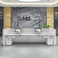 thumbnail image 4 of Conference Luxury Reception Desk Office Information Modern Simple Shop White Reception Desk Cashier Mostrador Hoom Furniture My Lux Decor Round, 4 of 19