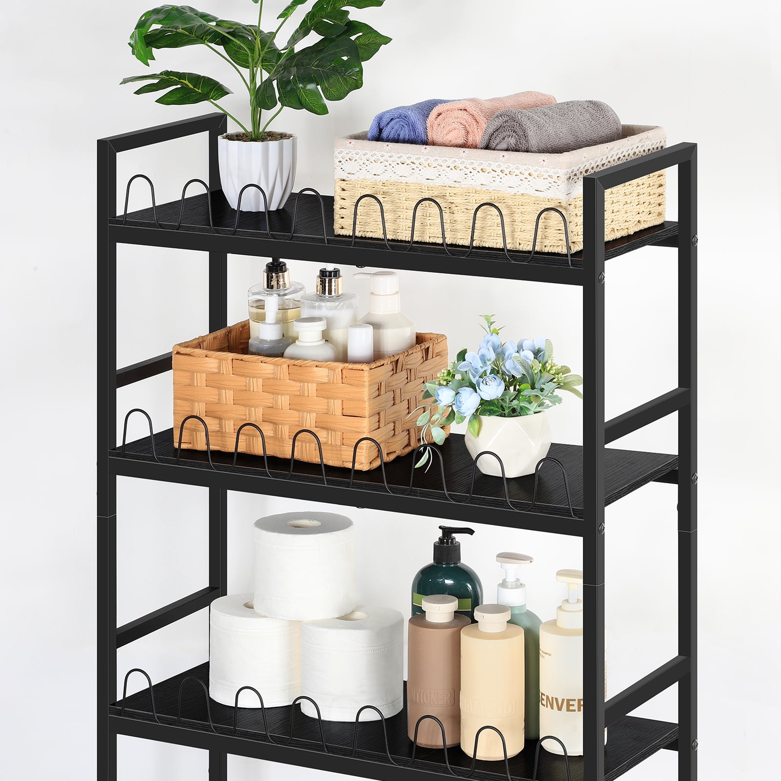 3-Tier Over The Toilet Storage Shelves Rack Heavy Duty Bathroom Organizer Metal