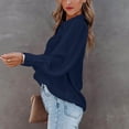 thumbnail image 2 of Ketyyh-chn99 Womens Button Down Shirts Button Down Loose Shirts Long Sleeve Chiffon Tops 2024 Navy,M, 2 of 5
