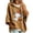 Khaki, variant on Women Hoodies Halloween Soft Ghost Pattern 3/4 Sleeve Party Pullover Sweatshirt Tops Fall Winter Warm Clothing Coffee L