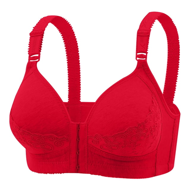 Bras for Women, Middle Aged And Elderly Bras Without Steel Rings Large Size Underwear Front Button Style Bra Comfortable Bra