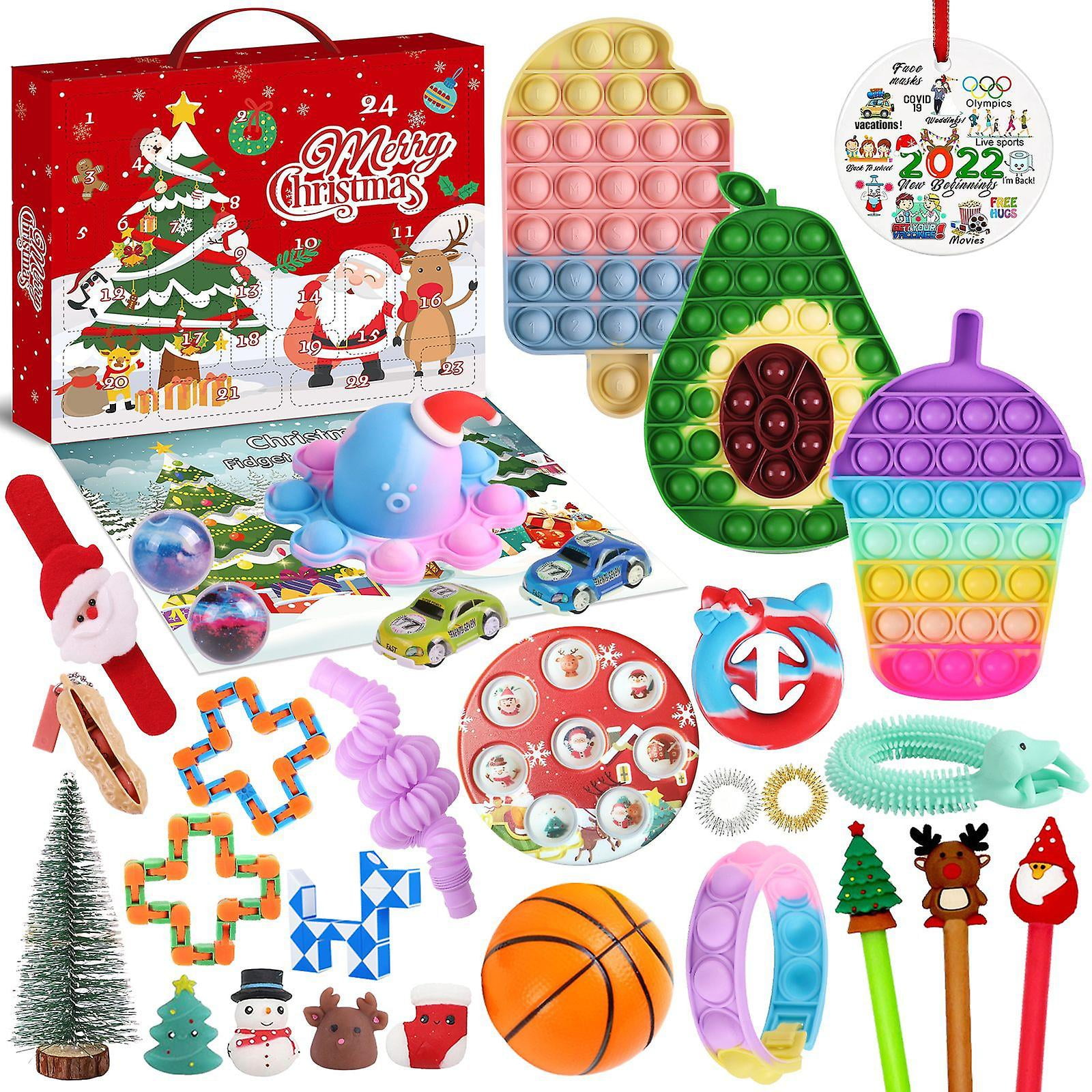 Fidget Toys Squid Game Advent Calendar Pack Anti Stress Toys Kit Stress