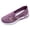 Purple, variant on Loafers for Women Floral Embroidery Knit Msh Flat Walking Shoes Lightweight Casual Orthopedic Nursing Shoes Black Size 8.5
