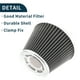 thumbnail image 5 of Filtro de aire de motor Unique Bargains 75mm de alto flujo con cabeza de hongo, filtro de admisión de aire frío de abrazadera superior cerrada con 1 abrazadera gris para automóvil, 5 of 6