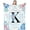 Letter K, variant on Flowers Letter J Flannel Blanket 50"x60", Monogrammed Gifts for Women Initial Gifts, Inspirational Personalized Initial Letter Blanket, Retirement Birthday Blanket for J Monogrammed Throws