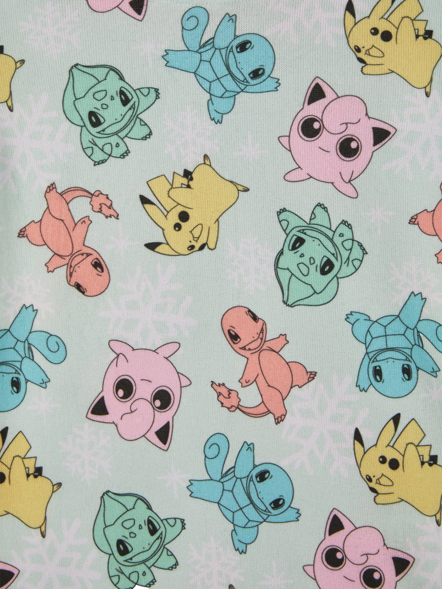 Pokemon Girls Snug Fit Long Sleeve Top and Sleep Pants, 2-Piece Pajama Set, Sizes 4-10