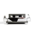 thumbnail image 2 of Modrest Ramona 85x89" Modern Steel & Faux Leather Eastern King Bed in Gray, 2 of 3