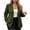 Army Green, variant on Womens Striped One Button Blazer Casual Business Notch Lapel Long Sleeve Suit Jackets Trendy Dressy Shoulder Pad Coats Workwear