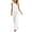 01 White, variant on Women's Linen 2 Piece Outfits, High Low Dressy Tank Top & Straight Pants Summer Business Casual Sets with Pockets
