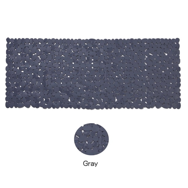Yhmxh Alfombrillas de baño para baño Alfombra de baño Alfombra antideslizante para baño de piscina, de PVC, con piedras pequeñas y guijarros, alfombra larga para suelo. Decoración del baño