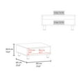 thumbnail image 5 of Depot E-Shop Chiniak Coffee Table, 1 shelf, 4 legs, Black, 5 of 7