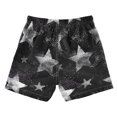 thumbnail image 2 of Black Background Silver Graffiti Stars Swim Trunks Board Shorts Beach Pants Bathing Bottoms 5T, 2 of 8