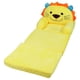 thumbnail image 1 of Sofá infantil amarillo con dibujos de animales, plegable, con asa ancha, suave y transpirable, para leer, relajarse y dormir., 1 of 14