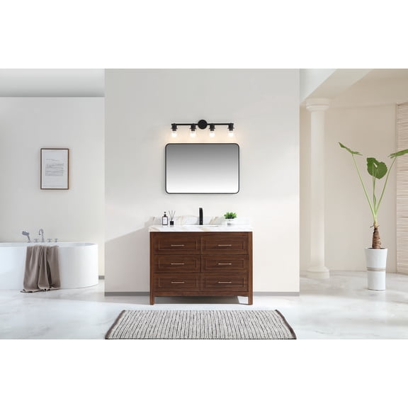 Legion Furniture WK2428-48-EB-WITH WHITE NATURAL TOP