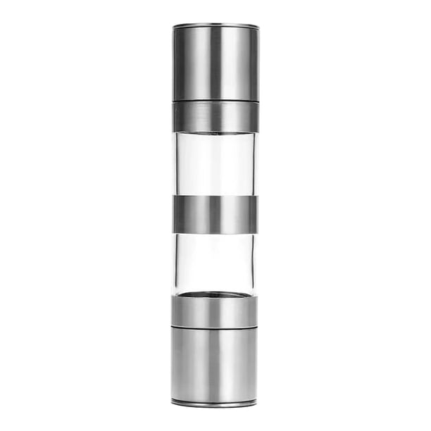 Molino manual de acero inoxidable para pimienta, molinillo de cocina con cabezal mini para pimienta y