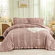 thumbnail image 4 of Juego de edredón WONGS BEDDING Pink Queen con volantes, 3 piezas, 4 of 7