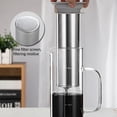 thumbnail image 4 of Cold Brew Iced Coffee Maker Tea Infuser 800ML with Coffee Filter Airtight Cold Brew Pitcher Coffee Accessories Cold Brew System (Silicone sleeve), 4 of 7