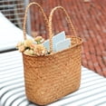thumbnail image 3 of Cesta Cesta de almacenamiento tejida a mano Cestas de comestibles tejidas portátiles Asas dobles Cesta de picnic al aire libre Cesta tejida Sunnimix Cesta tejida, 3 of 8