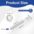 thumbnail image 2 of Uxcell 5Pcs M8x76mm Machinery Lifting Shoulder Eye Bolts Threaded Screw Eyebolt, 2 of 7