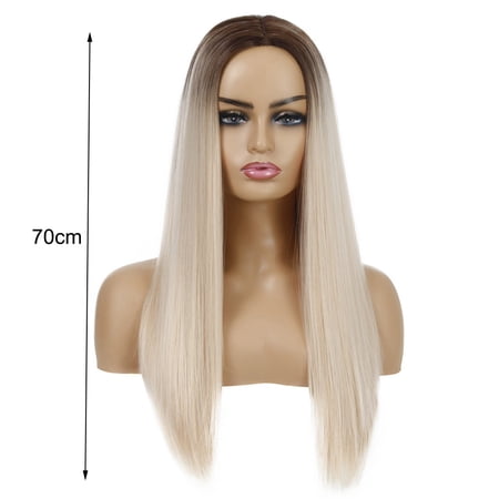 Color long straight wig KF82040