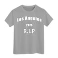 thumbnail image 1 of HABDGIKS T-Shirts pour Filles Lettre la R.I.P Col Rond Décontracté Imprimé Manches Courtes Haut Doux, 1 of 4