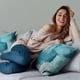 thumbnail image 3 of Set of 2 Turquoise and Grey Throw Pillow Covers Abstract Art Artwork Accent Cushion Cover 18 x 18 Inches, 3 of 5