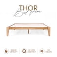 thumbnail image 5 of allforwood Thor Solid Wood Bed Frame - Full Size - Japanese Joinery Bed Frame - Wood Slat Support - No Box Spring Needed - Easy Assembly - Minimalist & Modern Style (Light Brown, Full), 5 of 7
