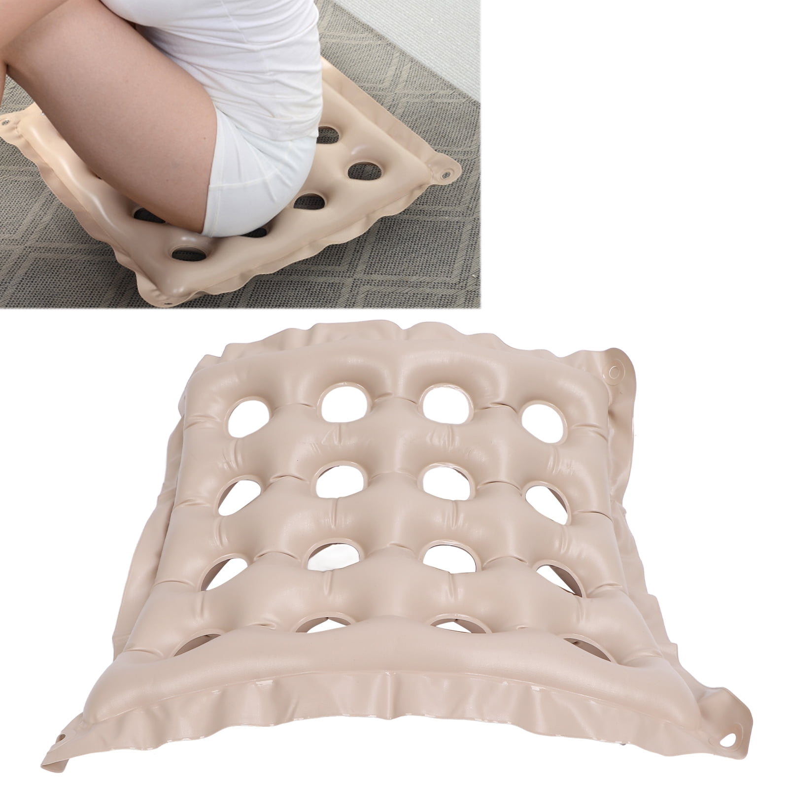 Inflatable Seat Cushion, 16 Holes Air Inflatable Seat Waffle Cushion