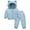 Gray Blue, variant on WIBACKER Toddler Kid Baby Boy Girl Cute Hooded Puffer Jacket Pants Winter Lightweight Down Outwear