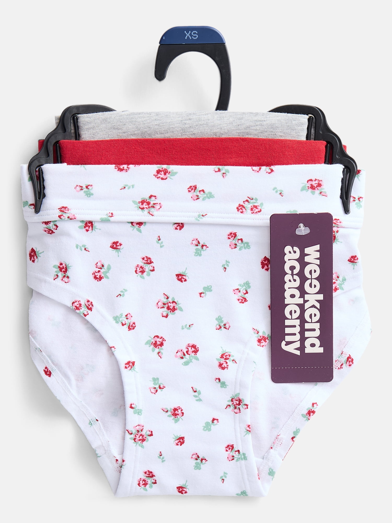 Weekend Academy Girls 3Pk Brief, Sizes XS to XXL
