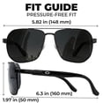 thumbnail image 5 of Grinderpunch Polarized Aviator Sunglasses Men Women Retro Vintage Square Pilot Sun Glasses UV400 Protection - Silver Black, 5 of 12